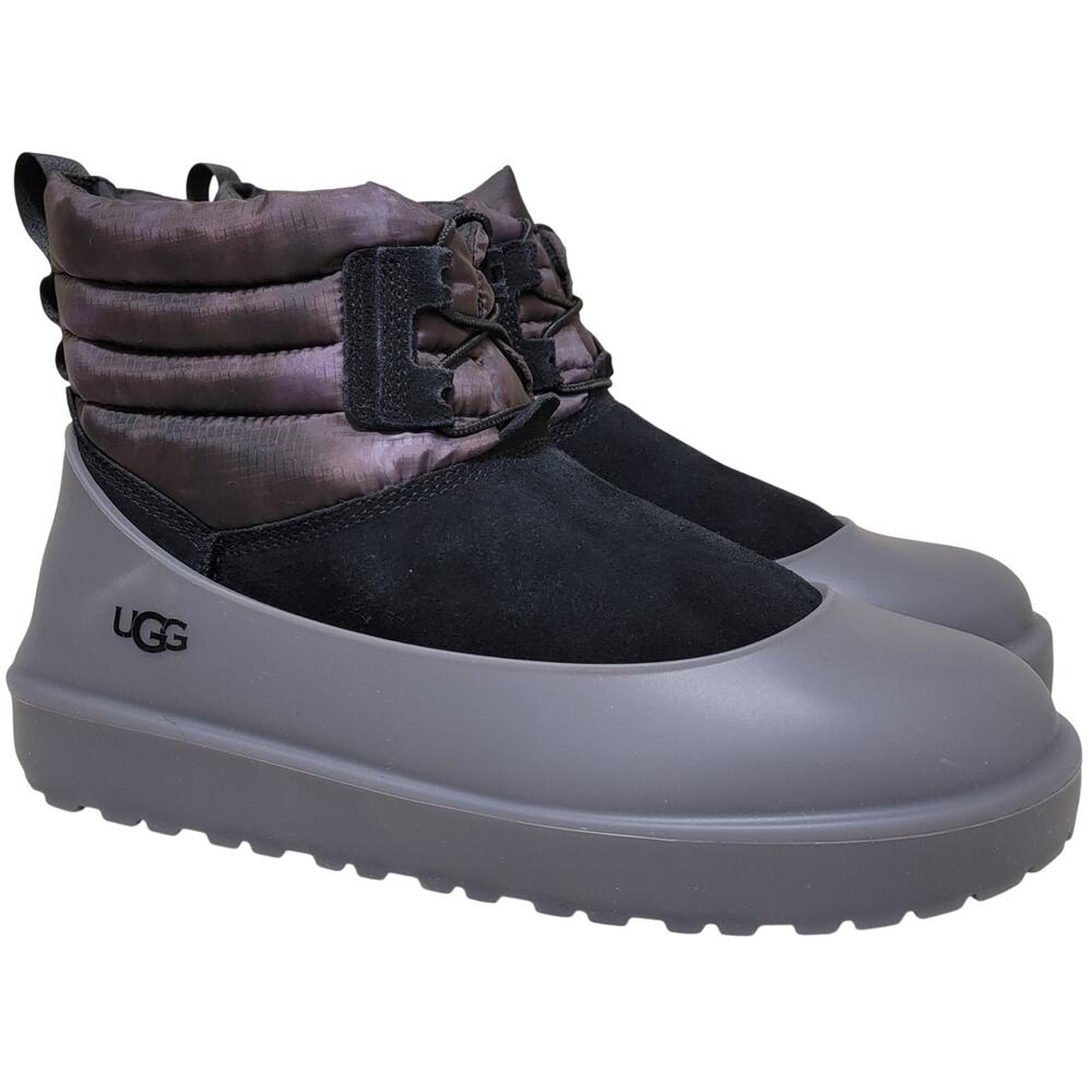UGG Men CL Mini Lace WEA Smokescreen Waterproof Boots Size US 10 Black